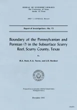 Boundary of the Pennsylvanian and Permian(?) in the subsurface Scurry reef, Scurry County, Texas