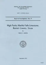 High purity Marble Falls limestone, Burnet County, Texas