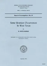 Some uranium occurrences in West Texas
