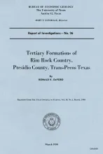 Tertiary formations of Rim Rock country, Presidio County, Trans-Pecos Texas