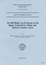 The Hill-Shuler Local Faunas of the Upper Trinity River, Dallas and Denton Counties, Texas