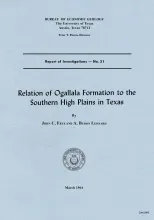Relation of Ogallala Formation to the southern High Plains in Texas