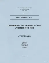 Limestone and dolomite resources, Lower Cretaceous rocks, Texas
