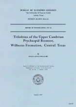 Trilobites of the Upper Cambrian Ptychaspid biomere, Wilberns Formation, central Texas