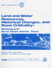 Land and water resources, historical changes, and dune criticality:  Mustang and North Padre Islands, Texas