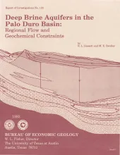 Deep brine aquifers in the Palo Duro basin:  regional flow and geochemical constraints