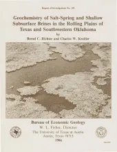 Geochemistry of salt-spring and shallow subsurface brines in the Rolling Plains of Texas and southwestern Oklahoma