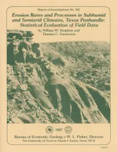 Erosion rates and processes in subhumid and semiarid climates, Texas panhandle:  statistical evaluation of field data