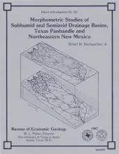 Morphometric studies of subhumid and semiarid drainage basins, Texas panhandle and northeastern New Mexico