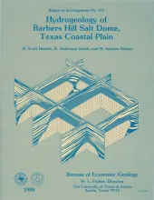 Hydrogeology of Barbers Hill salt dome, Texas coastal plain
