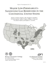 Major low-permeability-sandstone gas reservoirs in the continental United States