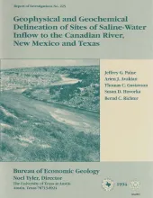Geophysical and Geochemical Delineation of Sites of Saline-Water Inflow to the Canadian River, New Mexico and Texas