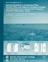 Spatial variability in unsaturated flow beneath playa and adjacent interplaya settings and implications for contaminant transport, southern High Plains, Texas