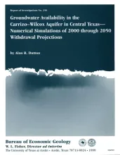Groundwater availability in the Carrizo-Wilcox aquifer in central Texas -- numerical simulations of 2000 through 2050 withdrawal projections