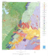 Geologic Map of the Austin Area, Color map, Plate VII of RI 86