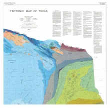 Tectonic map of Texas