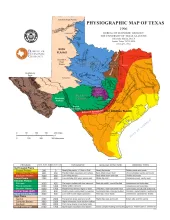 Physiographic Map of Texas