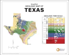 Product image of The Simplified Geologic Map of Texas with Geologic Time Scale