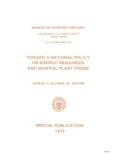 Toward a National Policy on Energy Resources and Mineral Plant Foods