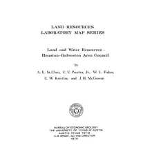 Land and Water Resources: Houston-Galveston Area Council