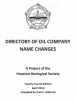 Directory Of Oil Company Name Changes