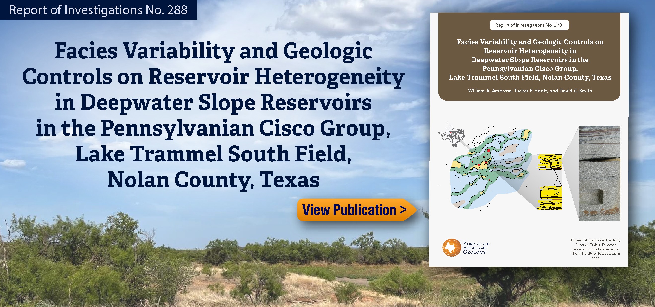 RI0288: Facies variability and geologic controls on reservoir heterogeneity in deepwater slope reservoirs in the Pennsylvanian Cisco Group, Lake Trammel South field, Nolan County, Texas